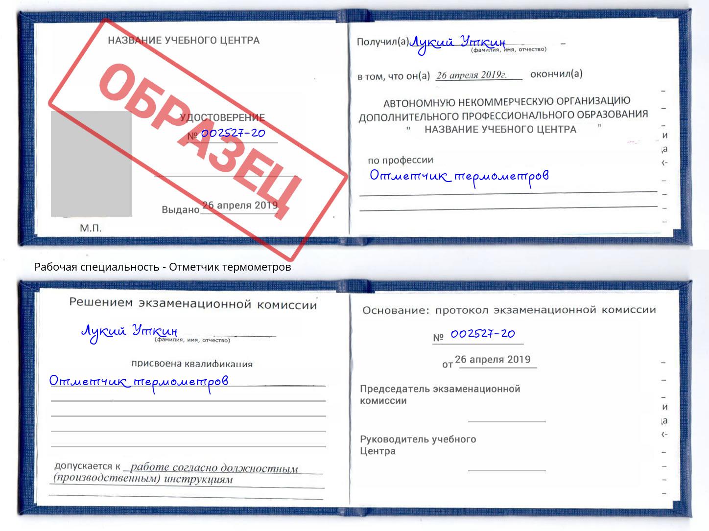 Отметчик термометров Рузаевка