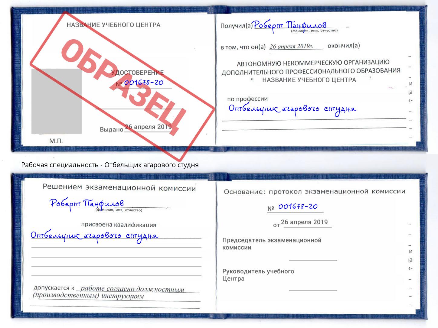 Отбельщик агарового студня Рузаевка